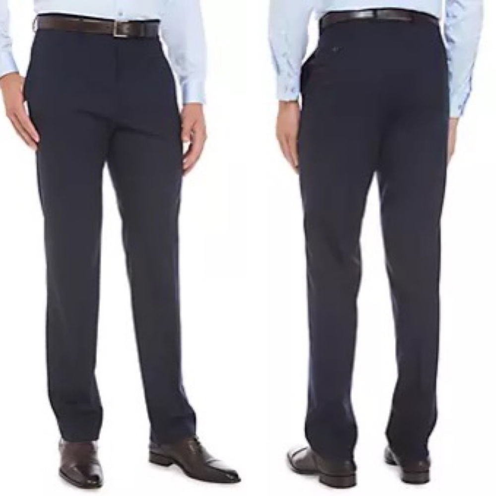 Lauren Ralph Lauren Ultraflex Stretch Flat Front Pants Navy Sz 40x30 NWT